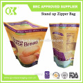 food packaging zipper plastic resealable stand up pouch